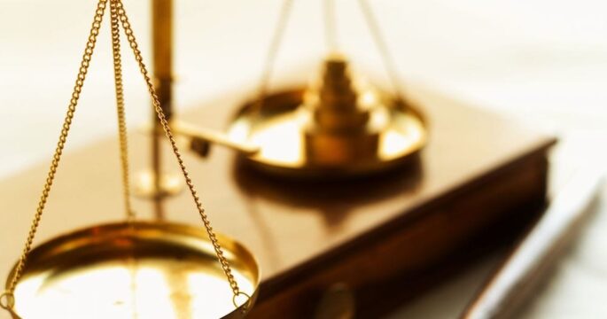 Golden scales of justice