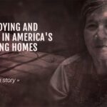 An older woman appears next to text that reads "Sick, dying and raped in America's nursing homes". Designed by CNN.