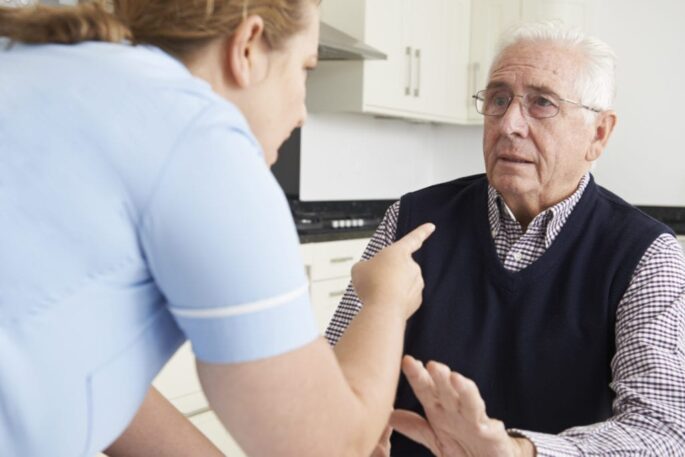Nurse lashes out at older man