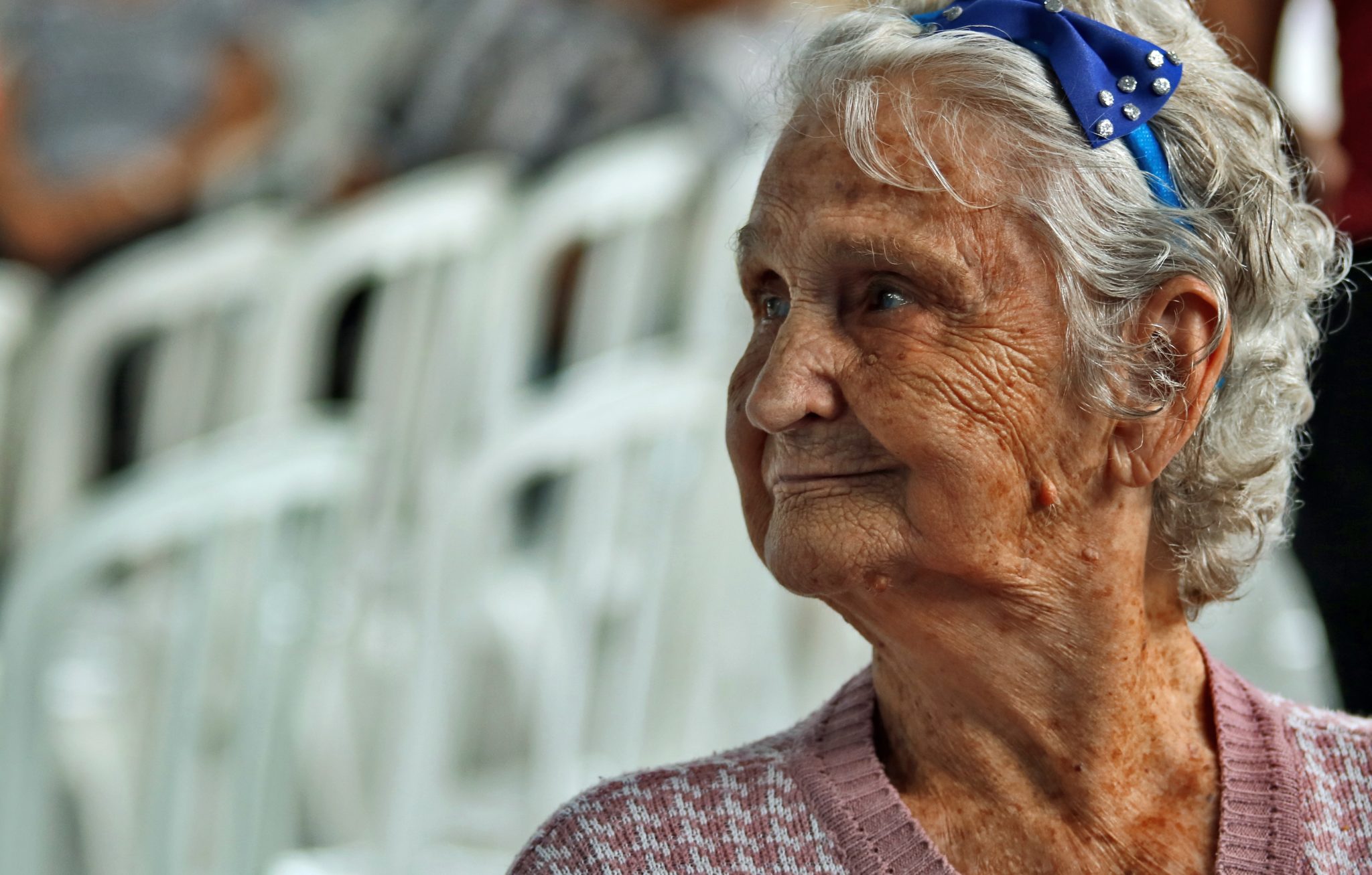 an elderly woman