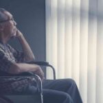 elderly man in wheelchair