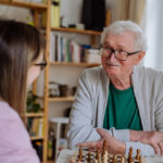 Senior with Home Health Worker