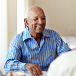 Elders smiling in nursing home
