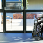 Elderly women in a wheelchair